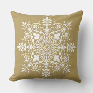 Cojín Decorativo Estilo Ornate Damasco Remolino Floral