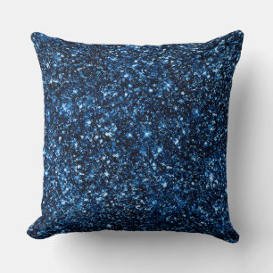 Cojín Decorativo Estilo Patrón Glam Brillo Brillo Azul Real