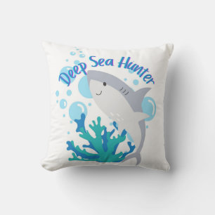 Cojín Decorativo estilo personalizado de tiburón cazador de aguas p