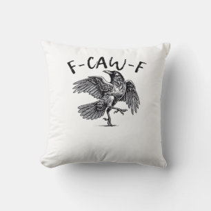 Cojín Decorativo Estilo Retro Clásico Cuervo F Caw F