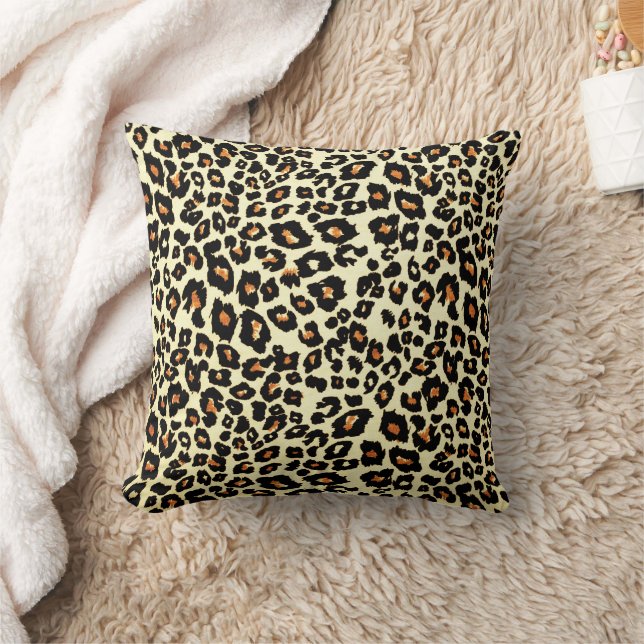 Cojín decorativo estilo retro de patrón Leopard (Manta)