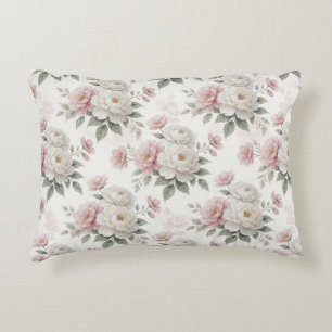 Cojín Decorativo 🌸 Estilo Romántico de Jardín Floral Vintage Suave