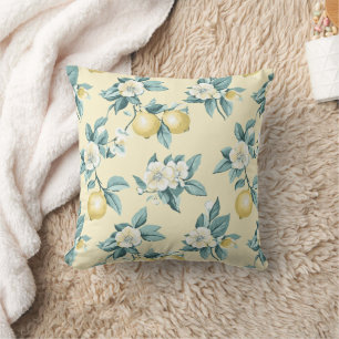 Cojín Decorativo Estilo Shabby Chic Limón Serie Floral Diseño #10