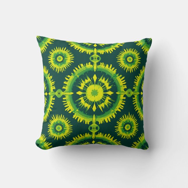 Cojín decorativo estilo verano - Diseño de círculo (Anverso)