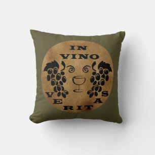 Cojín Decorativo Estilo Victoriano Antiguo In vino veritas