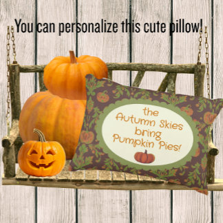 Cojín Decorativo Estilo vintage de otoño calabaza 