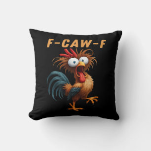 Cojín Decorativo Estilo vintage divertido humor de cuervo gótico F-