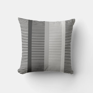 Cojín Decorativo Estilosas Rayas Grises de Gris