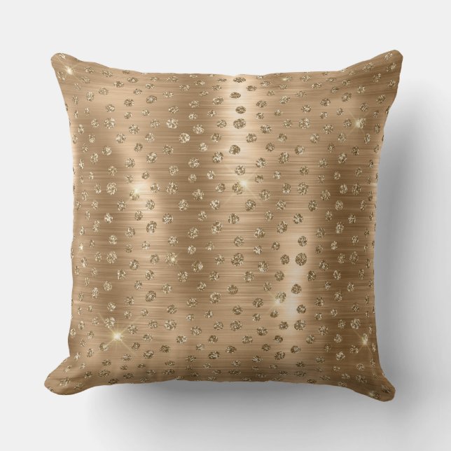 Cojín Decorativo Estiloso patrón de puntos de chita salvaje de Purp (Anverso)