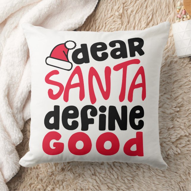 Cojín Decorativo Estimado Santa Define buenos Navidades graciosos (Manta)