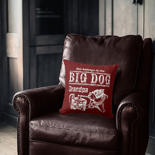 Cojín Decorativo Esto pertenece al Perro Grande con nombre