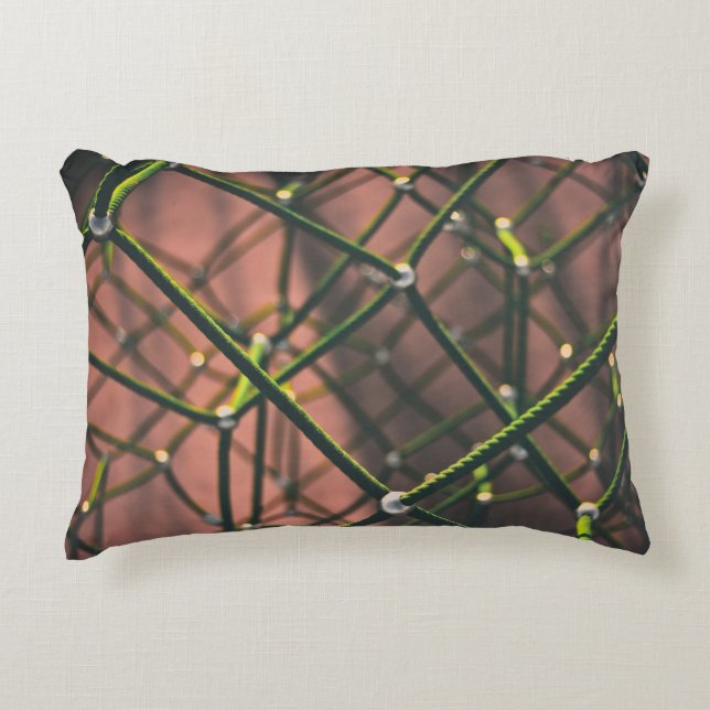 Cojín Decorativo Estopa verde y negra (Anverso)