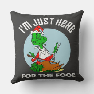 Cojín Decorativo Estoy aquí solo por la comida 