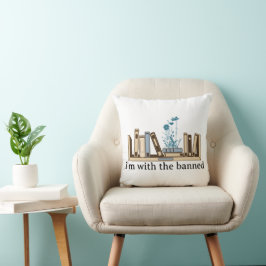 Cojín Decorativo Estoy con los libros prohibidos - Divertidos