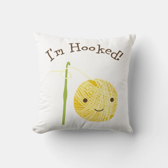 Cojín Decorativo ¡Estoy enganchado! (Anverso)