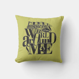 Cojín Decorativo Estoy Inspirado Por El Mundo Que Me Rodea