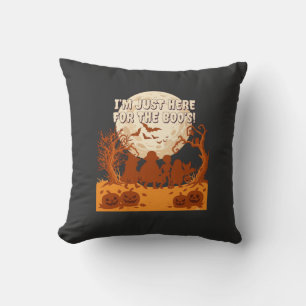 Cojín Decorativo Estoy Solo Aquí Boos Halloween Niños Silueta Luna