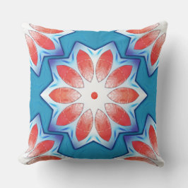 Cojín Decorativo Estrella azul roja diez de Stube caleidoscopio en 