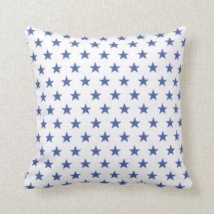 Cojín Decorativo Estrella azul y blanca invertida