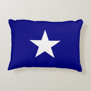 Cojín Decorativo Estrella blanca de la bandera azul de Bonnie