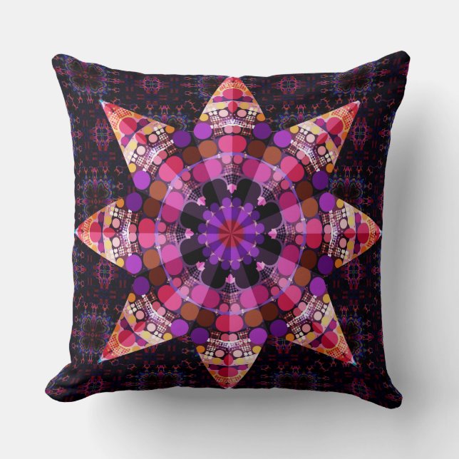 Cojín Decorativo Estrella brillante alegre (Anverso)