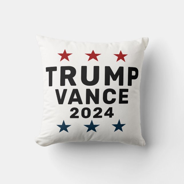 Cojín Decorativo Estrella clásica Trump Vance 2024 (Anverso)