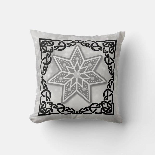 Cojín Decorativo Estrella con marco elegante (Anverso)