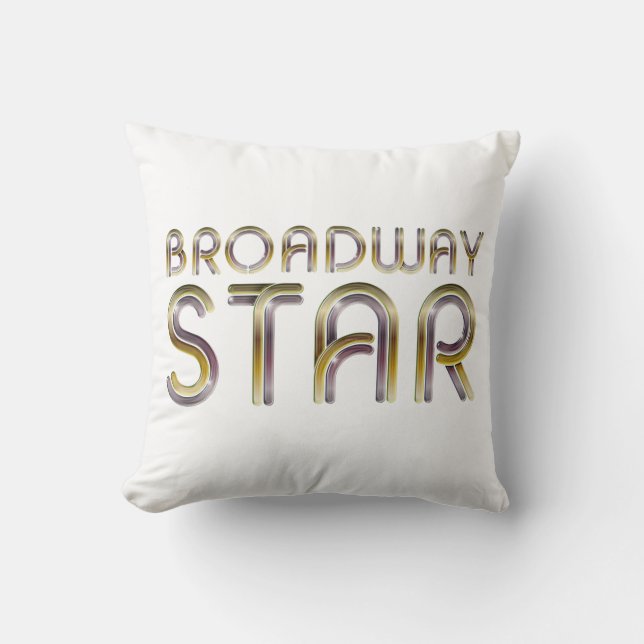 Cojín Decorativo Estrella de Broadway de la CAMISETA (Anverso)