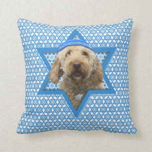 Cojín Decorativo Estrella de Jánuca de David - GoldenDoodle