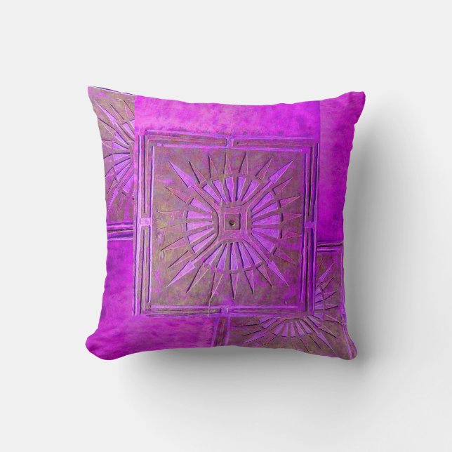 Cojín Decorativo ESTRELLA DE LA MAÑANA, Púrpura, Violeta (Anverso)