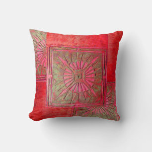 Cojín Decorativo ESTRELLA DE LA MAÑANA , Rojo Verde
