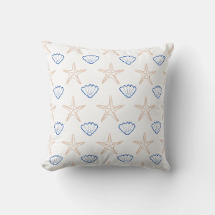 Cojín Decorativo Estrella de mar Concha de mar Patrón decorativo de