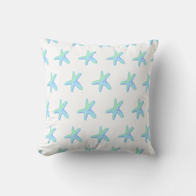 Cojín Decorativo Estrella de mar divertida (Anverso)