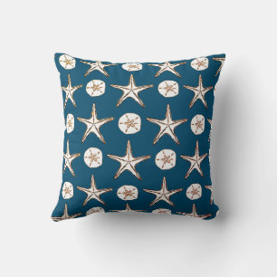 Cojín Decorativo Estrella de mar dólar de arena patrón de boceto so