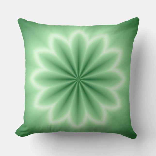 Cojín decorativo estrella de resumen verde (Anverso)