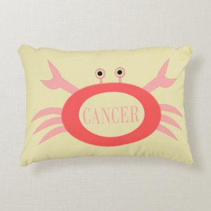 Cojín Decorativo Estrella del cáncer Signo de pulsera de cangrejo