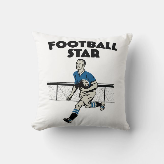 Cojín Decorativo Estrella del Fútbol (Anverso)