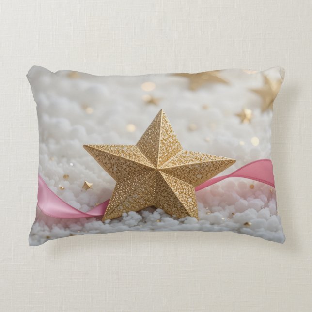 Cojín Decorativo estrella dorada (Anverso)