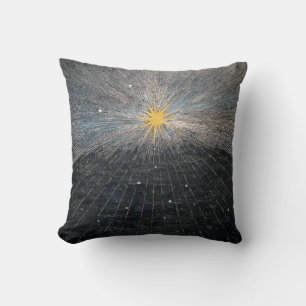 Cojín Decorativo Estrella Explosiva Amarilla Abstracta Mística Cele