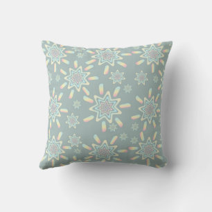 Cojín Decorativo Estrella Explosiva Geométrica Retro Pastel