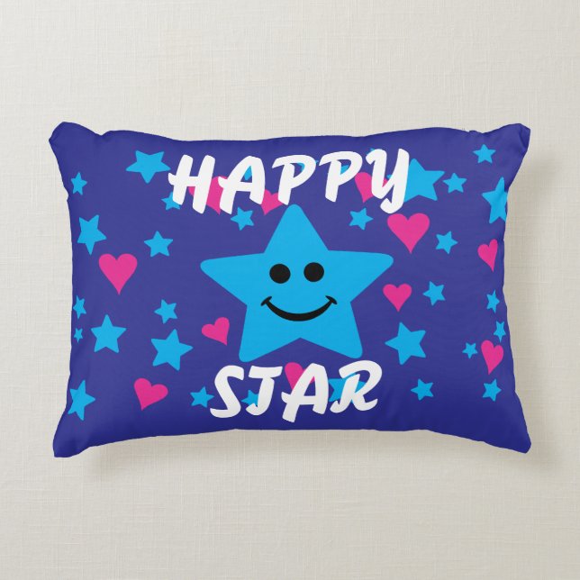Cojín Decorativo Estrella feliz (Anverso)
