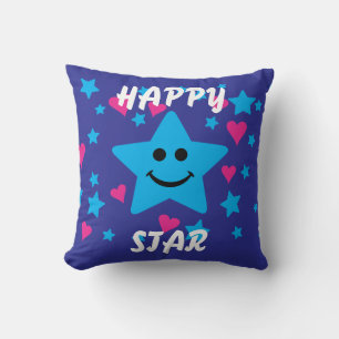 Cojín decorativo estrella feliz