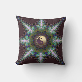 Cojín Decorativo Estrella geométrica de pavo real Yin Yang Cushion 