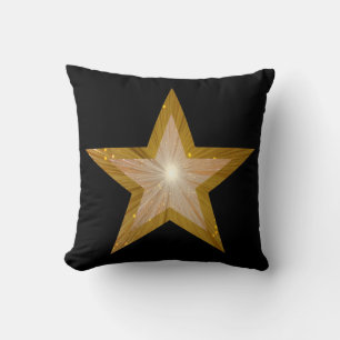 Cojín Decorativo Estrella "Gold" Estrella negra 'Texto' arrojar cua