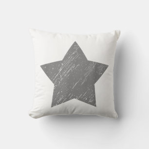 Cojín Decorativo Estrella gris con molestias estelares