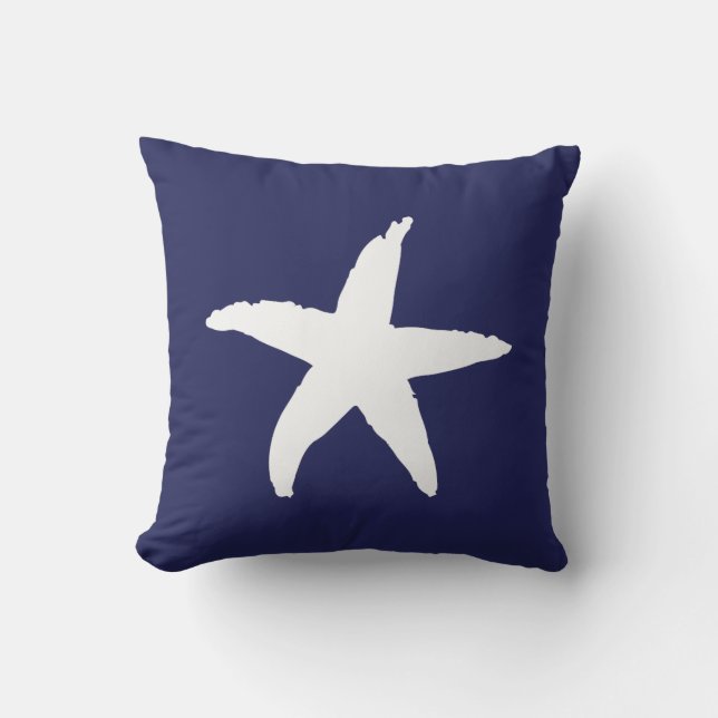 Cojín Decorativo Estrella marina azul (Anverso)