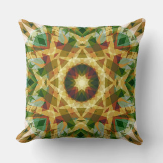 Cojín Decorativo Estrella navidad invierno Verde otoño marrón