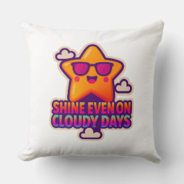 Cojín Decorativo Estrella Neon Kawaii - "Brilla incluso en días nub