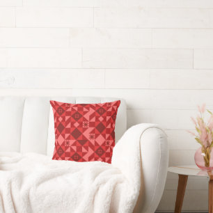 Cojín Decorativo Estrella nórdica roja brillante