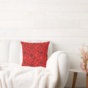 Cojín Decorativo Estrella nórdica roja brillante